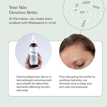 Calming Seborrheic Serum, Dermatologist Recommended, Topical Seborrheic Dermatitis Serum For Scalp, Face, and Body (8 fl oz)