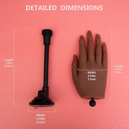 Silicone nail practice hand for