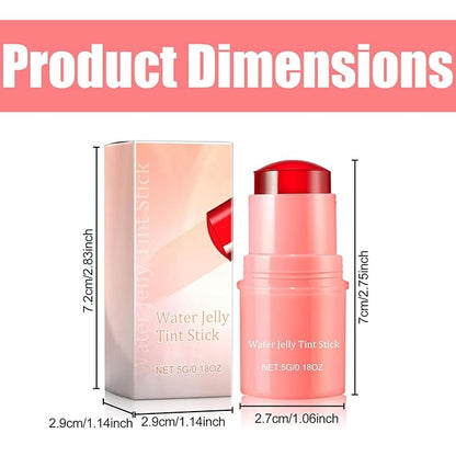 4PCS Milk Cooling Water Jelly Tint, Jelly Tint Makeup Jelly Blush Stick, Cruelty Free, Milk Jelly Blush, Blush Stick for Cheeks and Lips with Gift