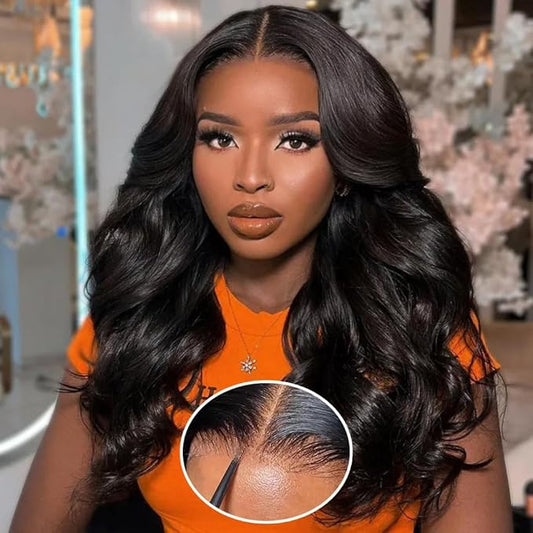 5x5 HD Lace Closure Wig Body Wave Glueless Wigs Human Hair Pre Plucked Pre Cut Lace Front Wigs Natural Black Frontal Wig