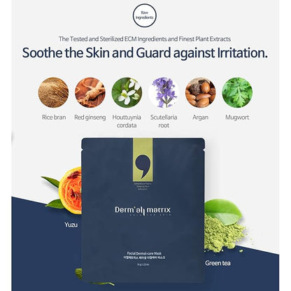 Daily Facial Dermal-care (35g/sheet) Overnight mask pack,Lifting and Hydrating,Soothing, Exfoliating,Skin Nourishing,Collagen sheet mask for wrinkles and dry skin. (4sheets/1week)