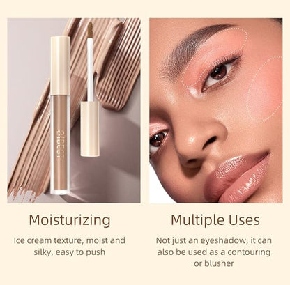 Liquid Eyeshadow Set Matte Brown Toned Eye Shadow Nude Eyeshadow Base Long Lasting(8 Color)#A