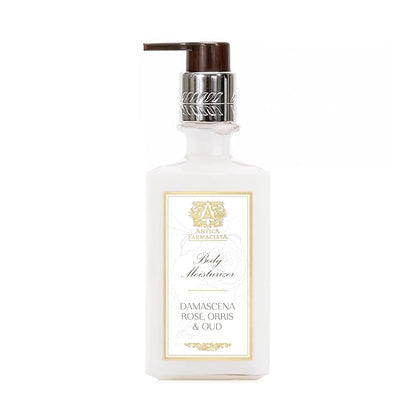 Antica Farmacista Body Moisturizer - Moisturizing Scented Lotion - Premium Body Moisturizer - Luxury Gift for Women & Men - Hand & Skin Hydration - Damascena Rose, Orris and Oud, 10 Fl Oz