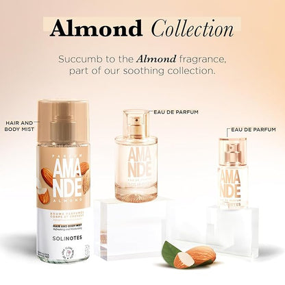 SOLINOTES Almond Perfume for Women - Eau De Parfum | Delicate Floral and Soothing Scent - Made in France - Vegan - 1.7 fl.oz