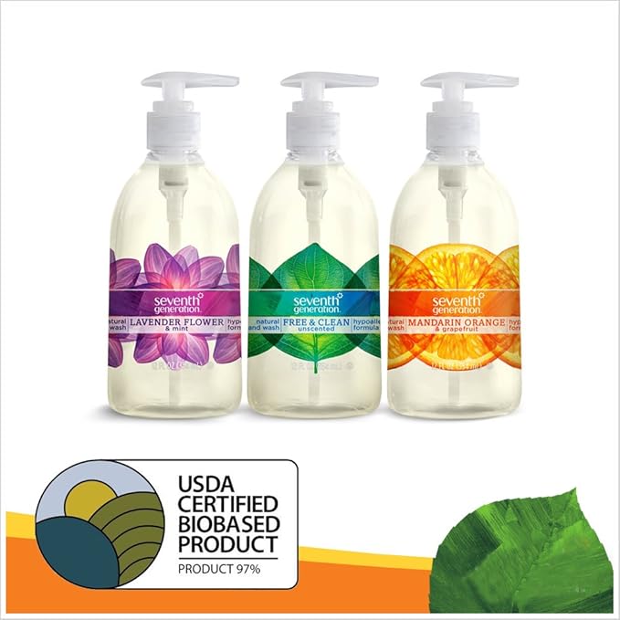 Seventh Generation Hand Wash, Lavender Flower & Mint, 12oz