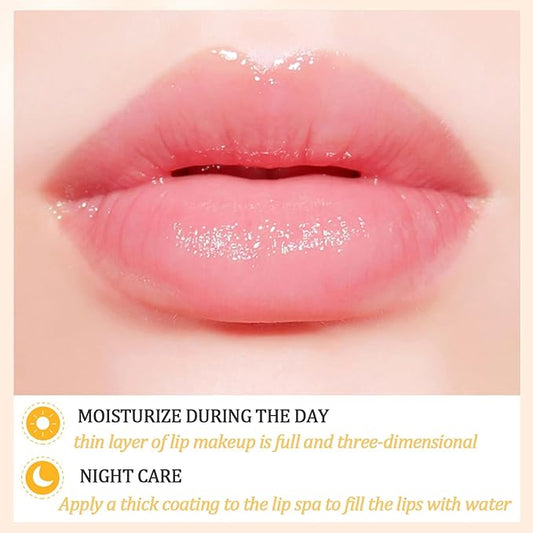8-In-1 Honey Pot Bee Lip Balm - Propolis Overnight Moisturizing Lip Mask, Sleeping Mask Hydrating, Prevent Dry & Cracked, Reduce Lip Lines