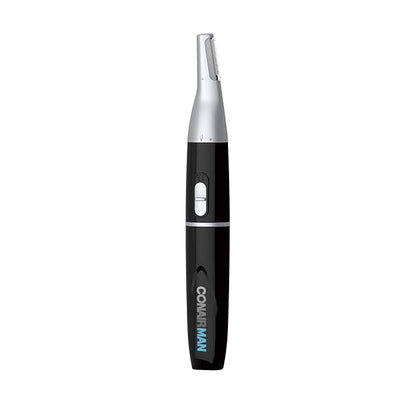 ConairMAN All-in-One Personal Trimmer for Men, for Nose, Ear, Eyebrows and Sideburns Hair Trimmer, 4 piece Men's Grooming Kit, Lithium Battery-Powered