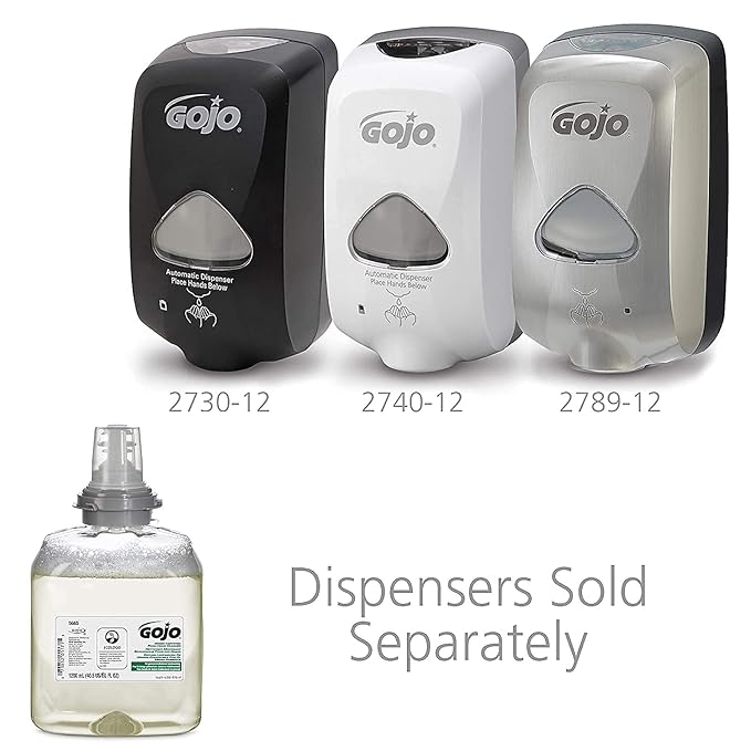 GOJO Green Certified Foam Hand Cleaner, Fragrance Free, EcoLogo Certified, 1200 mL Hand Soap Refill TFX Touch-Free Dispenser (Pack of 2) – 5665-02