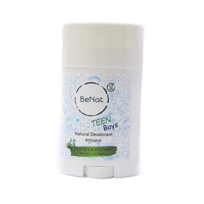 All Natural Deodorant For Teen Boys 100% Natural Aluminum-Free Carcinogen Free Kids Deodorant For Boys Clinically Proven To Be Safe For Children and Teenagers