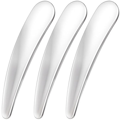 3pcs Mini Metal Makeup Spatula, Reusable Cosmetic Cream