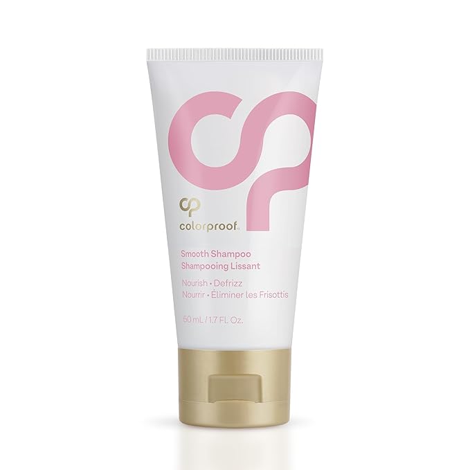 Colorproof Smooth Shampoo 1.7 Fl. Oz. Smoothing Travel Size Anti-Frizz Shampoo with with a Frizz-Fighting, Gentle, Cleansing, Hydrating Color-Protection Formula for Color Treated Hair, White Tea Scent