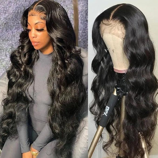 32 Inch Body Wave Lace Front Wigs Human Hair 5x5 HD Lace Closure Wigs Human Hair 180% Density glueless wigs human hair pre plucked Wigs For Black Women Human Hair (Body Wave Wig, 32 Inch)