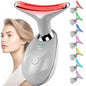 Red-Light-Therapy-for-Face and Neck with 7 Color, Facial Massager for Face and Neck, Face 𝖲 culpting Wand (Grey)