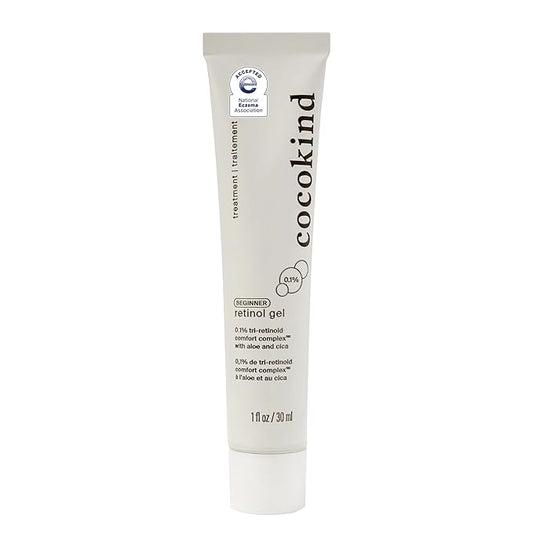 Cocokind Beginner Retinol Gel 0.1%, Improve the Appearance of Fine Lines and Uneven Texture without Irritation, Aloe and Cica to Prevent Dryness, 1 fl oz