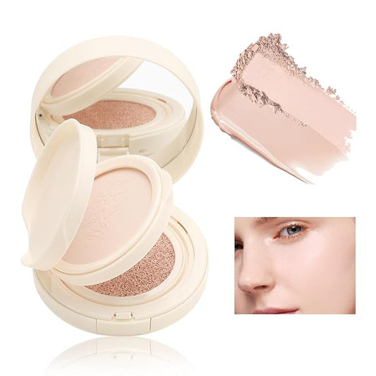 Cushion Foundation & Pressed Powder Set, Cream Air Lasting Coverage