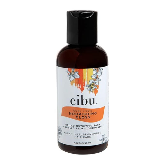 Cibu Curl + Coil Nourishing Gloss - Rice Protein Hair Serum for Frizz and Curly Hair - Lightweight Gloss for Extra Moisture
