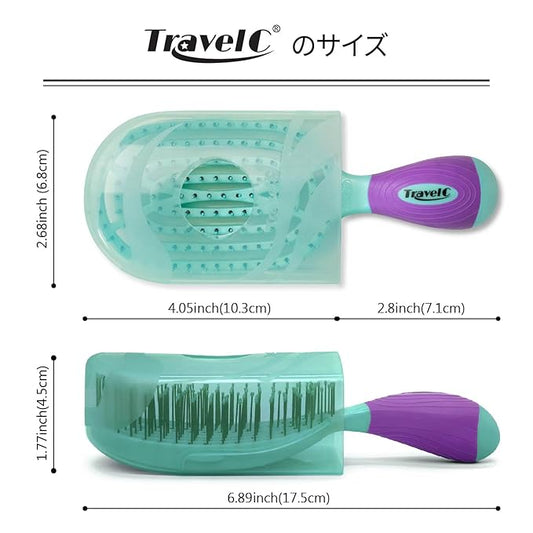 NuWay® U.S. Patented Vented TravelC® for All Hair Types is Hair Dryer Safe (Turquoise)