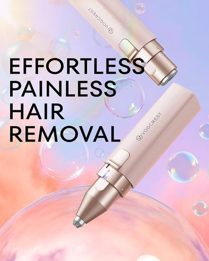 Painless Rechargeable Eyebrow Hair Trimmer: A 2-in-1 Eyebrow Trimmer for women for shaping eyebrows and gently removing unwanted hair from the face chin neck upper lip including peach fuzz