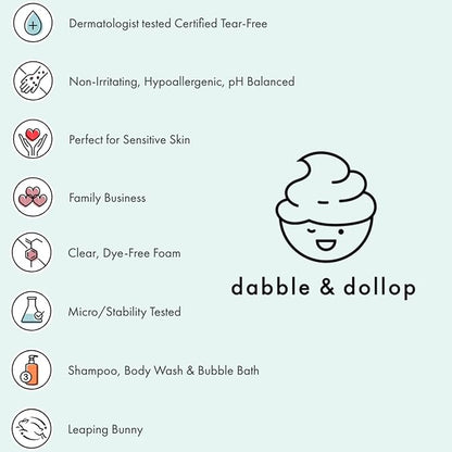 Dabble & Dollop Cherry on Top Conditioner - Natural Shine & Detangler for Kids, 100% USA-made, Paraben & Sulfate Free, Vegan, Gluten-free, Tear-Free (10oz, Pack of 2)