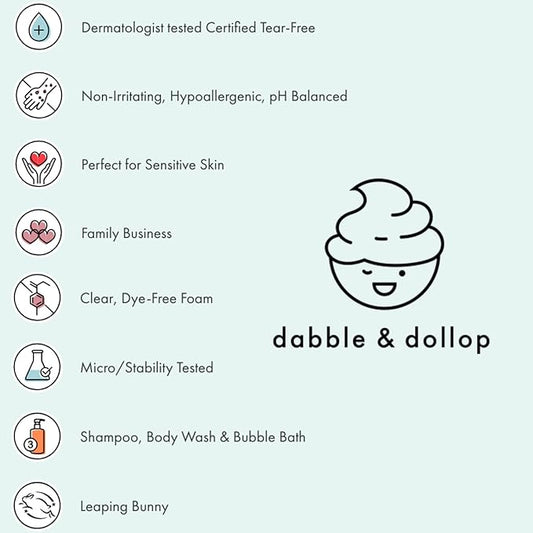 Dabble & Dollop Cherry on Top Conditioner - Natural Shine & Detangler for Kids, 100% USA-made, Paraben & Sulfate Free, Vegan, Gluten-free, Tear-Free (10oz, Pack of 2)