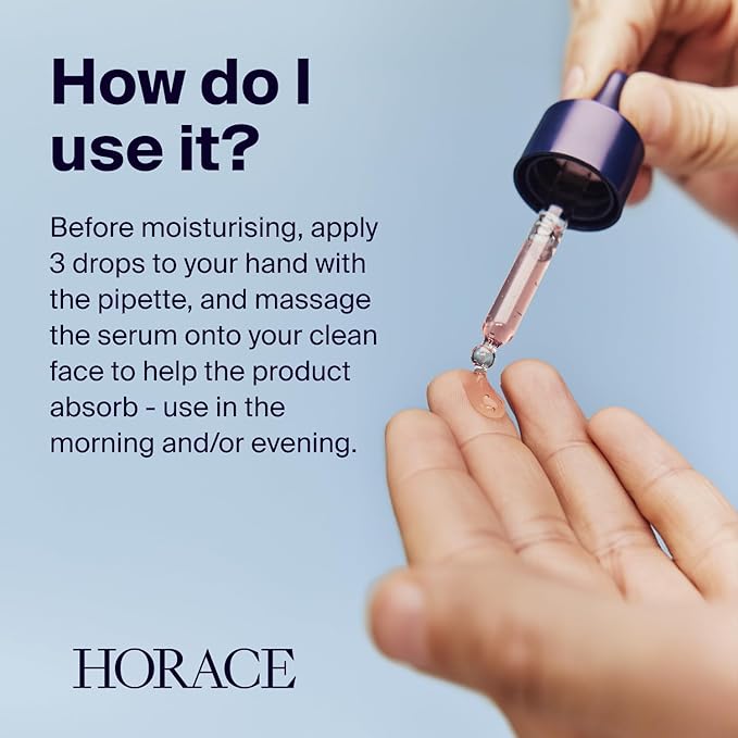 HORACE Bio-Retinol + Argireline Peptide Face Serum for Men - For Wrinkles, Dark Spots and Elasticity - Vegan Skin Care for All Skin Types - Unscented, 30ml