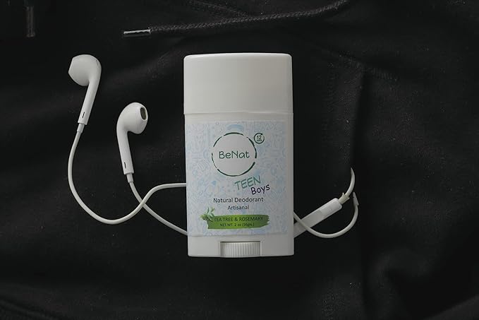 All Natural Deodorant For Teen Boys 100% Natural Aluminum-Free Carcinogen Free Kids Deodorant For Boys Clinically Proven To Be Safe For Children and Teenagers