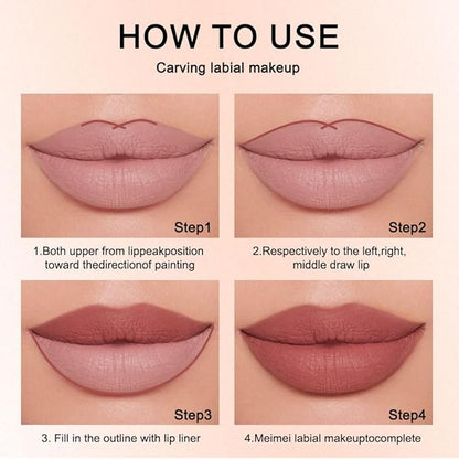 12 Colors lip liner pencils, Modern Classic Lip Liner, Lip Liner Pigmented Vegan Matte, Lasting Finish Lip Liner, Luxurious Creamy Long Lasting Lip Liner, Prevents Feathering and Fading, (04)