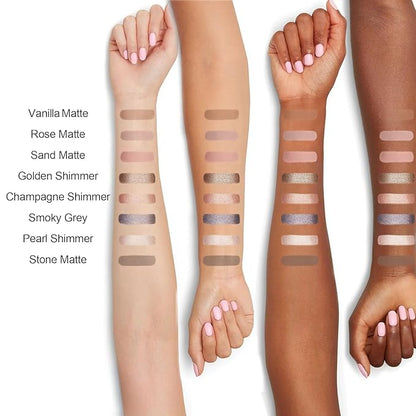 FV Long Lasting Cream Eyeshadow Stick, Waterproof & High Pigmented Eye Shadow Sticks Duo with Blending Sponge, Crease-Proof & Natural Finish Eyeshadow Pencil, Sand Matte
