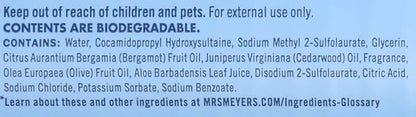 MRS. MEYER'S CLEAN DAY Hand Soap, Made with Essential Oils, Biodegradable Formula, Rain Water, 12.5 fl. oz - Pack of 6