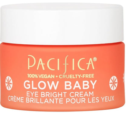 Pacifica Glow Baby Brightening Eye Cream – Vitamin C Under Eye Cream for Dark Circles & Puffiness, Caffeine-Infused Eye Brightener for Tired Eyes Fragrance-Free 0.5 oz Clean Vegan Dermatologist Tested