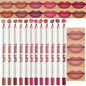 12 Pcs Natural Nude Brown Beige Colors Lip Beige