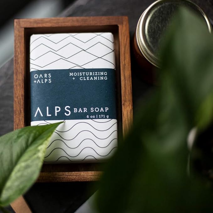 Oars + Alps Moisturizing Men's Bar Soap, Dermatologist Tested and Made with Clean Ingredients, Travel Size, 6 Pack, 6 Oz Each