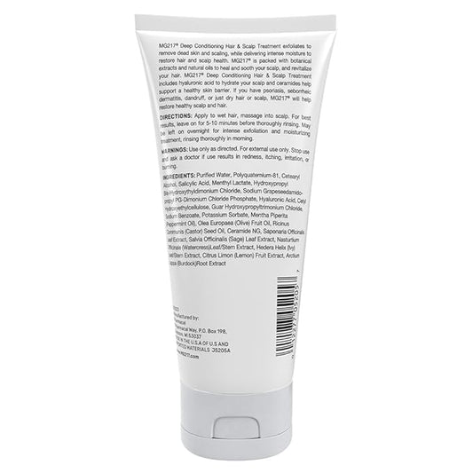 MG217 Deep Conditioning Salicylic Acid Scalp Treatment for Psoriasis, Exfoliates, Heals, Moisturizes, Hyaluronic Acid, Natural Oils, Plant Extracts, Sulfate free, Paraben Free, Fragrance Free, 6 floz