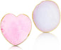 2Pcs Heart-Shaped Resin Nail Art Palette, Gold Edge