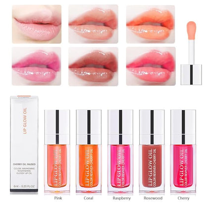 Hydrating Lip Glow Oil, Moisturizing Lip Glow Oil, Lip