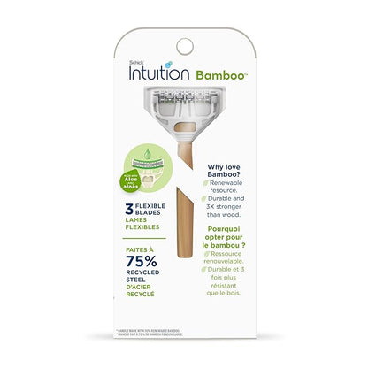 Schick Intuition Bamboo Disposable Razors for Women, 3ct