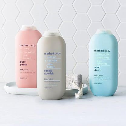 Method Body Wash, Wind Down, 18 oz, 6 pack, Packaging May Vary