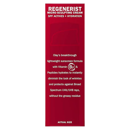 Face Moisturizer by Olay Regenerist Microsculpting Cream With SPF 30 Sunscreen and Vitamin E for Advanced Anti-Aging, 50ml