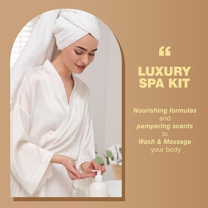 Spa gift baskets for women, Perfumes gifts for women 25 pcs for Women & Men Bath and Body Shower Bath Kit, Vanilla & Honey Almond birthday gifts bath gift Spa Kit, Mother's Day Gifts for Mom