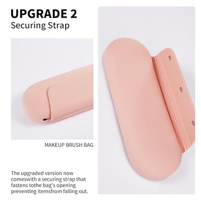 Silicone makeup brush holder travel