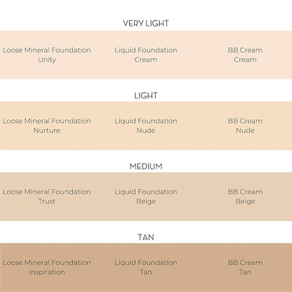 INIKA Organic Foundation Trial Set, Natural Mineral essentials - Tan