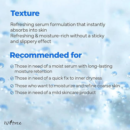 ISNTREE Ultra-low Molecular Hyaluronic Acid Serum 50ml, 1.69 fl.oz | Korean Skincare | Quick Absorbing | Deep Hydration & Skin Smoothing | Vegan Skincare