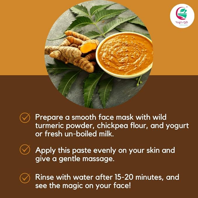 Kasturi Turmeric Powder for Skin Care | Wild 3.5 Oz