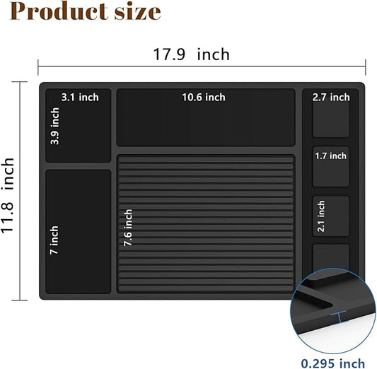 Adevar Magnetic Barber Mat for Clippers,Barber Station Organizer Mat for Beauty Tools,Professional Non-Slip Matt