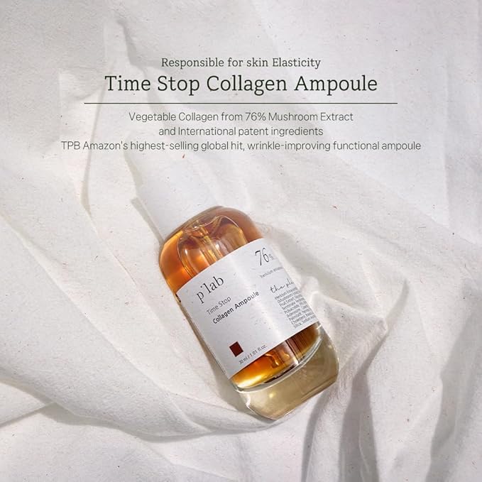 Time Stop Collagen Ampoule Mushroom Extract 30ml | Mushroom Extract 76% | Mushroom Collagen | Antiaging Ampoule | VOGUE Best K-Beauty | Plant base, Paper tube | Korean Skincare, Kbeauty, Korean Beauty