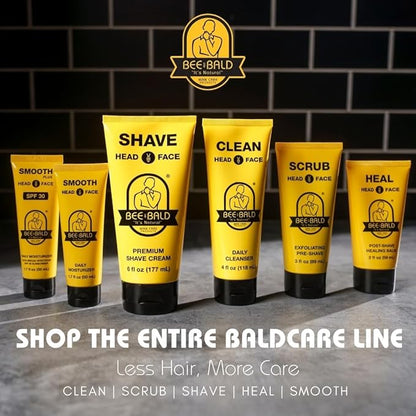 Bee Bald SMOOTH Daily Moisturizer Hydrates & Tones Away Fine Lines, Wrinkles and Dry Patches; Helps Control Oil & Shine to Feel Cool, Fresh and Comfortable, 1.7 Fl Oz