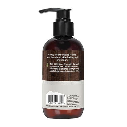 Every Man Jack Unscented Beard + Face Wash - Fragrance Free for Sensitive Skin - Naturally Cleanse and Condition Your Beard and Skin - 6.7-ounce (2 pack)