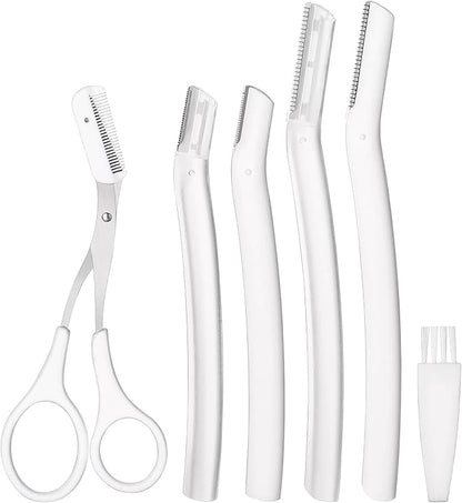 Dermaplaning Tool Set – Facial Razor for Women & Men with Eyebrow Trimmer – Exfoliating Facial Shaver for Peach Fuzz Removal, Skin Refresh & Eyebrow Shaping