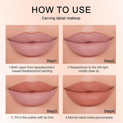 12 Colors lip liner pencils, Modern Classic Lip Liner, Lip Liner Pigmented Vegan Matte, Lasting Finish Lip Liner, Luxurious Creamy Long Lasting Lip Liner, Prevents Feathering and Fading, (08)