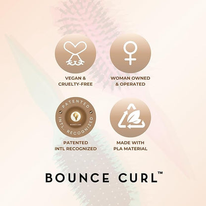 Bounce Curl Define EdgeLift Brush, 5-in-1 Tool for Effortlessly Defined Curls, Waves & Coils, Reduces Frizz - Teal